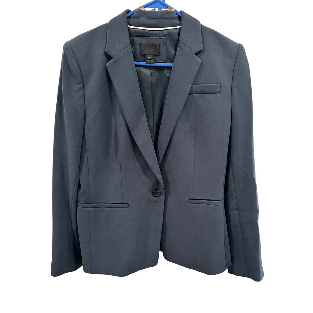 J.Crew Collection Blazer Women's Size 12 Blue Classic Career Business Office